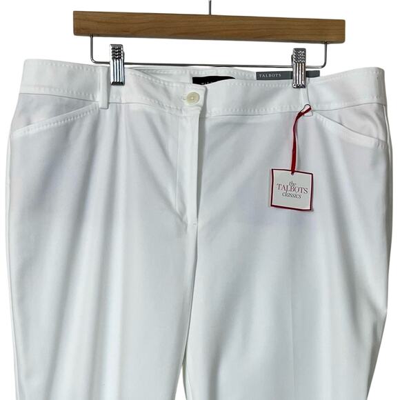 Talbots NEW Hampshire Ankle Pants Straight Leg White Stretch Women's Size 16 - Picture 4 of 8